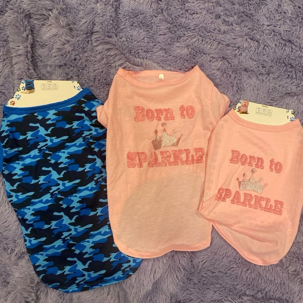 Dog Shirts Camo Large‎ and pink in Medium or Large